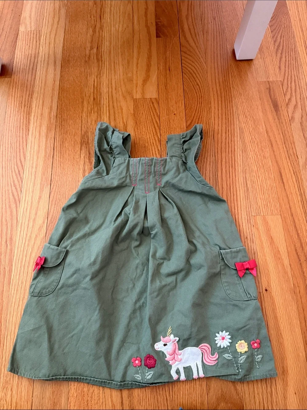 Gymboree Olive Green Unicorn Pocket Skirt